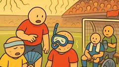 Dowcip: Jest tak gorąco, że piłkarze...